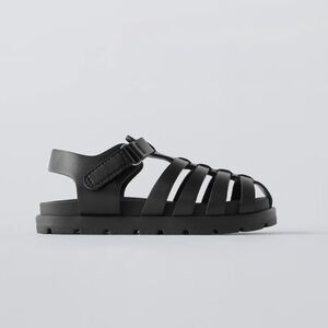 Toddler Black Fisherman Sandals